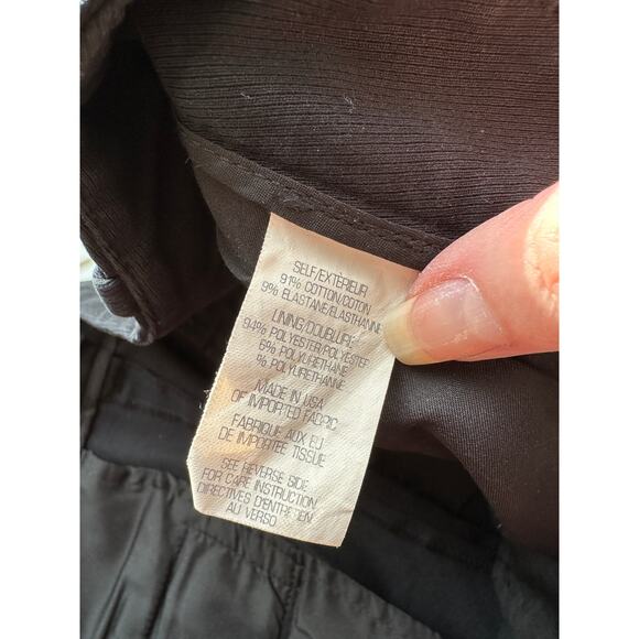 Theory Black Treeca CL Mod Twill Straight Leg Trouser Pant 6 - Picture 11 of 14